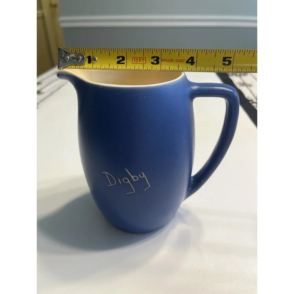 Devon Pottery Matte Blue “Digby” Pitcher Jug Creamer England
